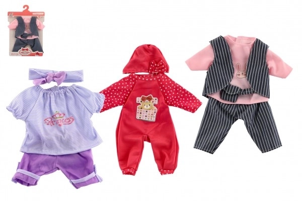 Kleding/Jurkjes voor poppen/baby's maat ca. 40 cm mix soorten 1st in zak 25x32cm