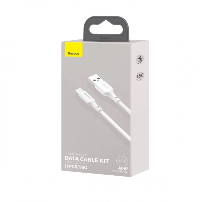 Baseus set van USB C naar USB A kabels 1,5 m