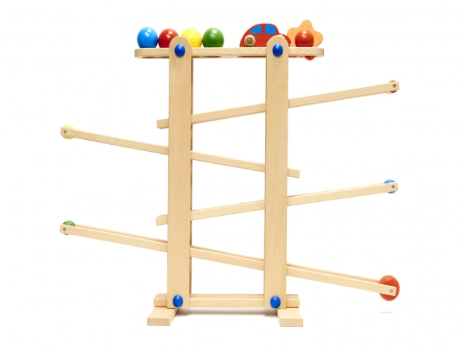 Houten montessori knikkerbaan XXL