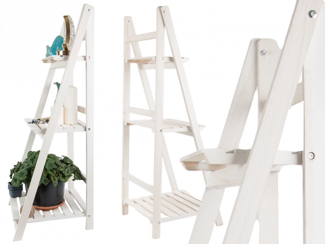 Houten plantenrekladder