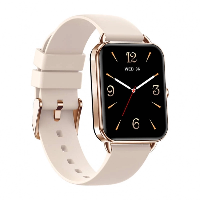 Praktische smartwatch Colmi P20 in goudkleur