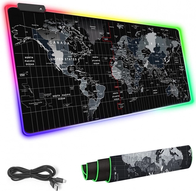 Verlichte gaming-muismat LED XXXL
