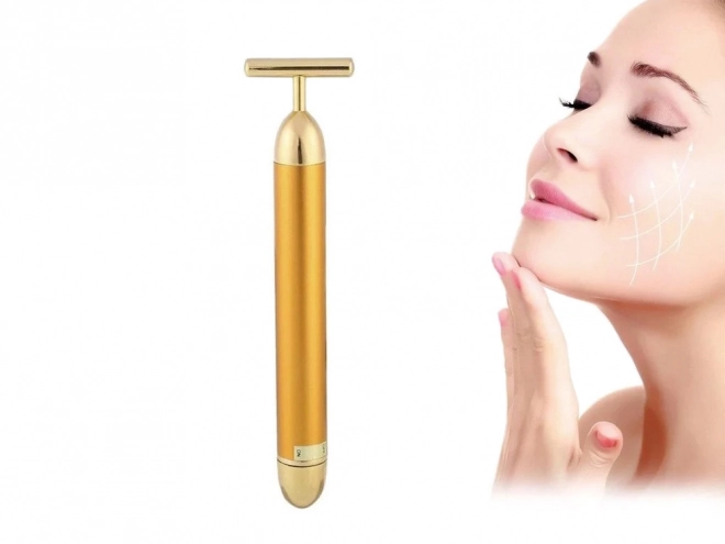 Gouden vibrerende gezichtsmassagetool