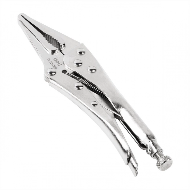 Lange tang met sluiting Deli Tools zilver