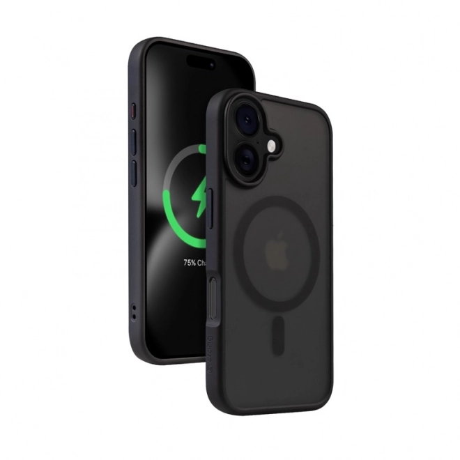Hybride Frost MAG Cover voor iPhone 16 zwart