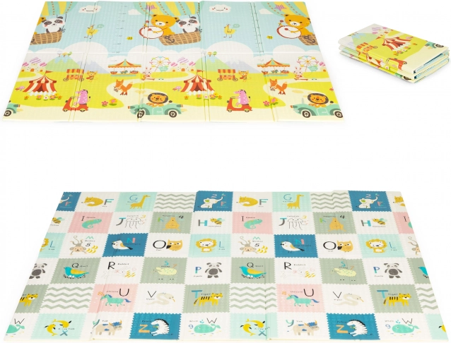 Opvouwbare, dubbelzijdige educatieve foam speelmat met tas ECOTOYS