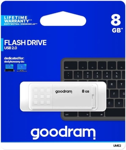 Pendrive GOODRAM UME2 8GB USB 2.0 Wit