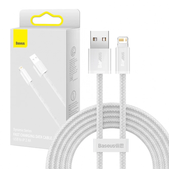 Baseus Dynamic kabel USB naar Lightning, 2,4 A, 2 m (wit)