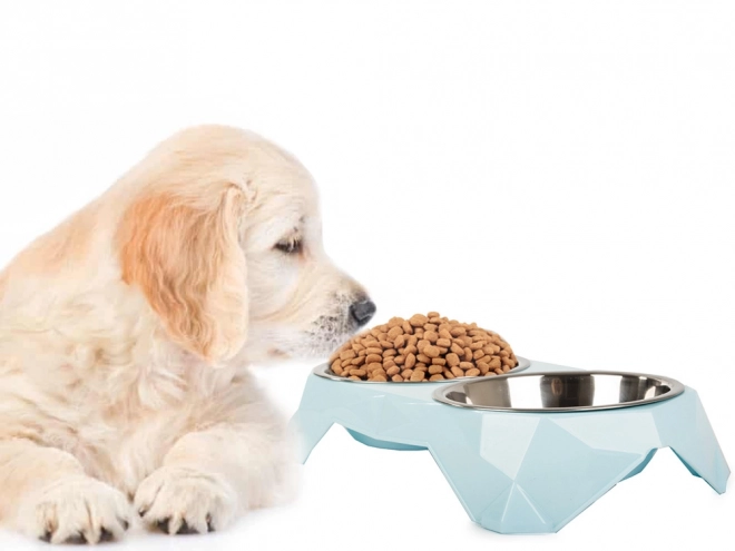 Metalen dubbele voerbak voor honden en katten