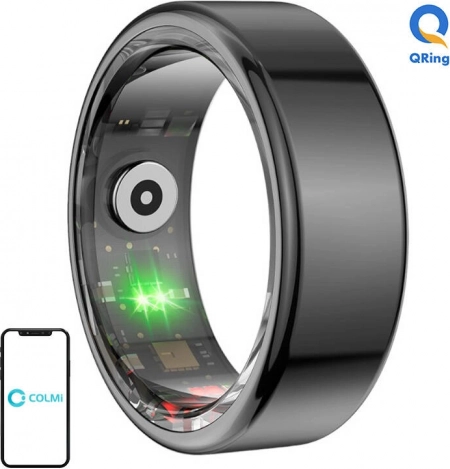 Slimme ring Colmi R02, maat 9, zwart