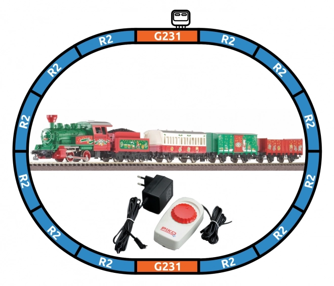 Piko Startset Kersttrein met stoomlocomotief met tender - 57081