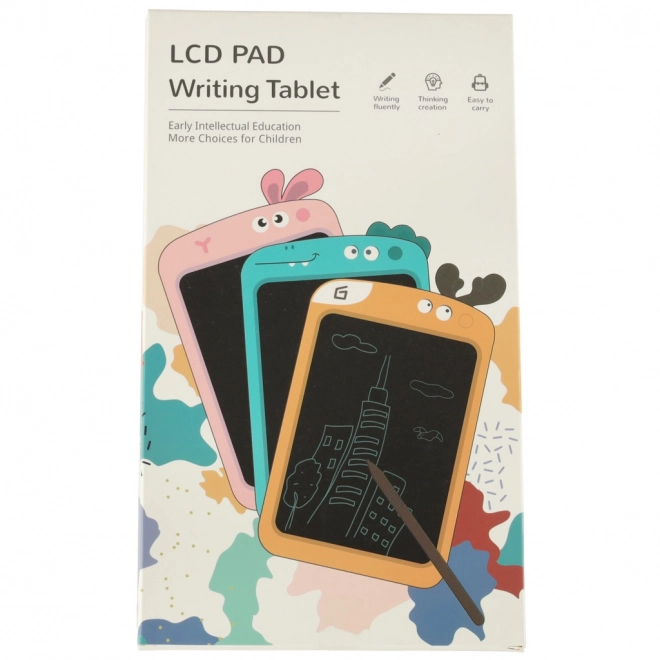 Roze kindertekentablet met LCD-scherm en stylus