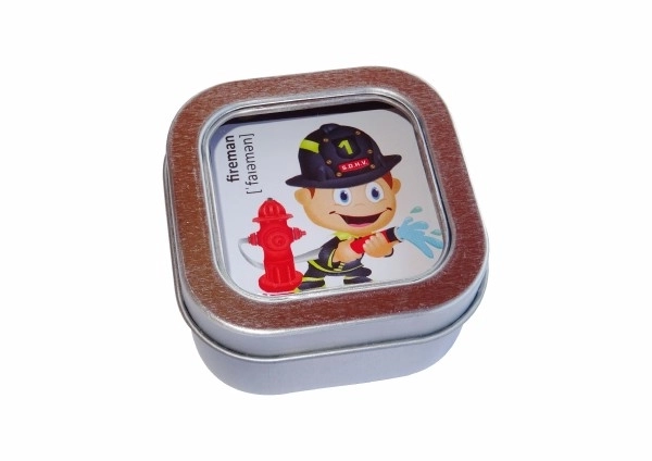 Pexeso Beroepen waterdichte 64 kaarten in metalen doosje 6x6x4cm