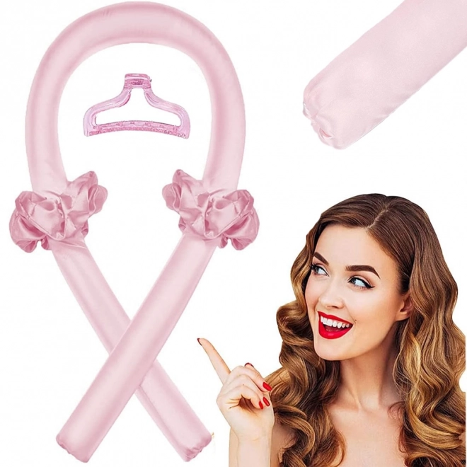Hitteloze roze haarroller voor golvend haar