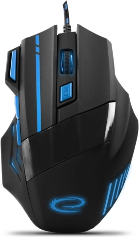 Bedrade gamingmuis 7D optisch USB MX201 Wolf blauw