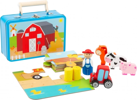 Small Foot houten puzzel met figuurtjes Boerderij