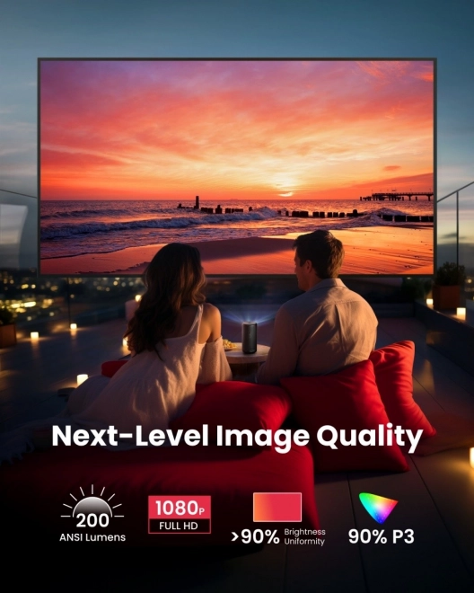 Draagbare projector Nebula Capsule 3 met Full HD en Google TV