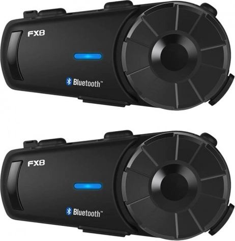 Intercom voor motorfietsen Fodsports FX8 - Dubbelpak