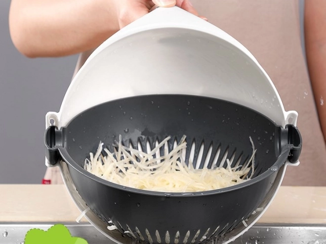 Rasp, snijder met kom en vergiet 9 in 1