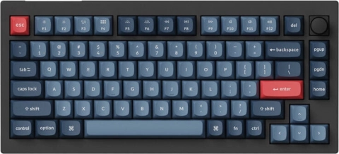 Draadloos mechanisch toetsenbord Keychron V1 Max RGB met banaanschakelaars (zwart)
