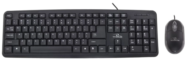 Titanum set van toetsenbord en muis USB Salem