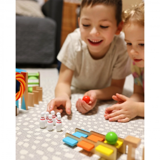 Houten bouwblokken domino / domino puzzel Tooky Toy