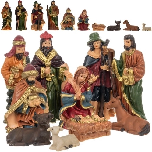Beeldjes voor kerststal - set van 10 stuks