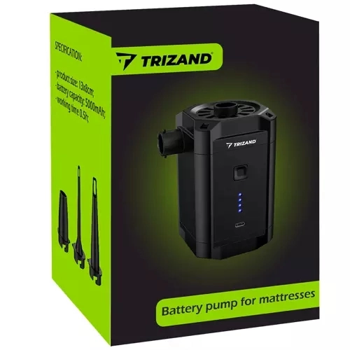 Draadloze accu pomp voor matrassen Trizand
