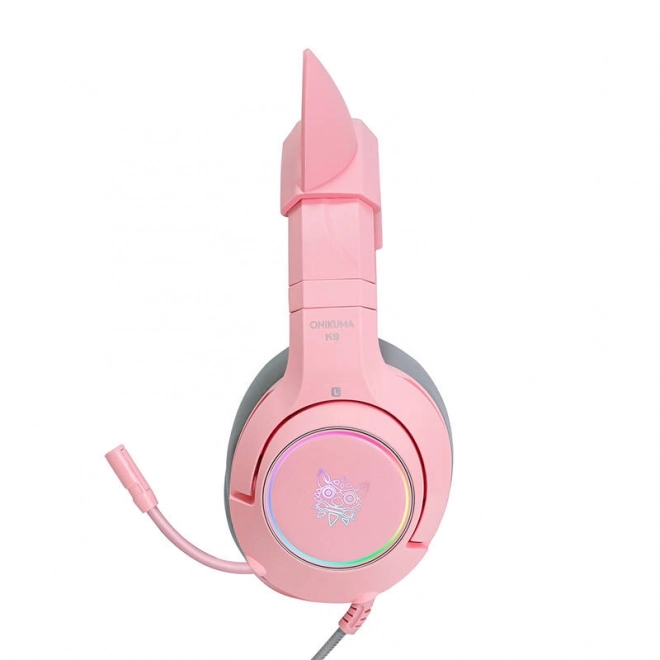 Gaming koptelefoon roze met kattenoren
