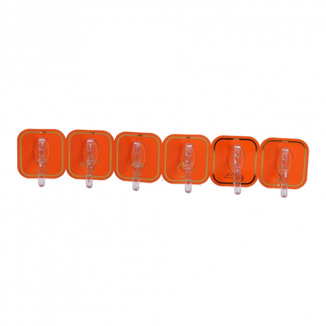 Zelfklevende haken 6 stuks - oranje