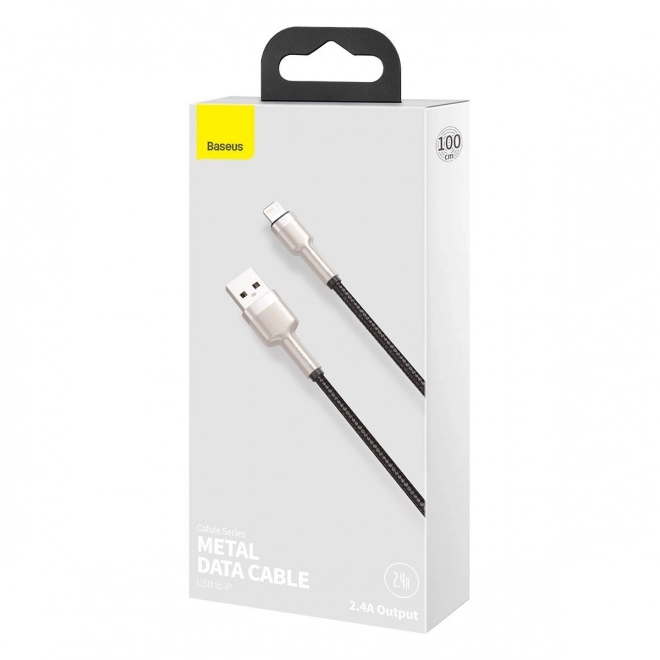 USB-kabel voor Lightning Baseus Cafule, 2,4A, 1m (zwart)
