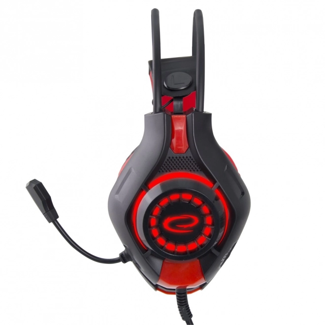 Gaming koptelefoon met microfoon Deathstrike rood