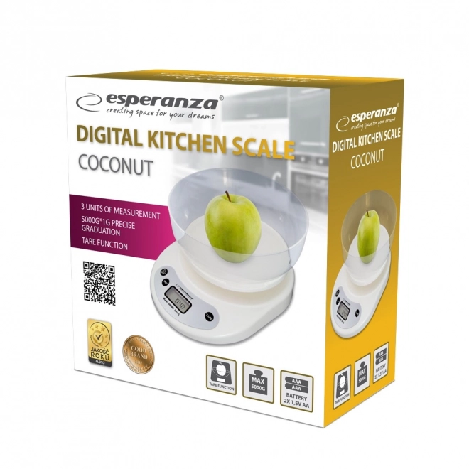 Keukenweegschaal met Kom Coconut