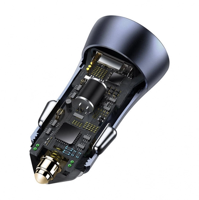 Baseus autolader met dubbele USB en USB-C kabel