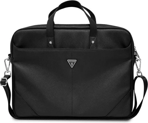 Guess Saffiano laptoptas 16" zwart