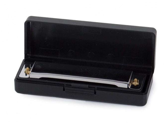 Metalen mondharmonica in C majeur met hoes
