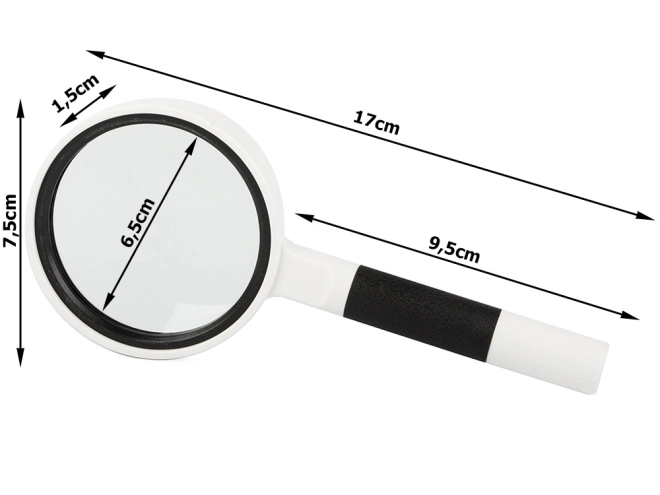 Heldere glazen lens 65 mm