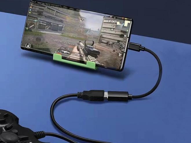 USB-C naar USB-A 3.0 OTG adapter met gevlochten kabel