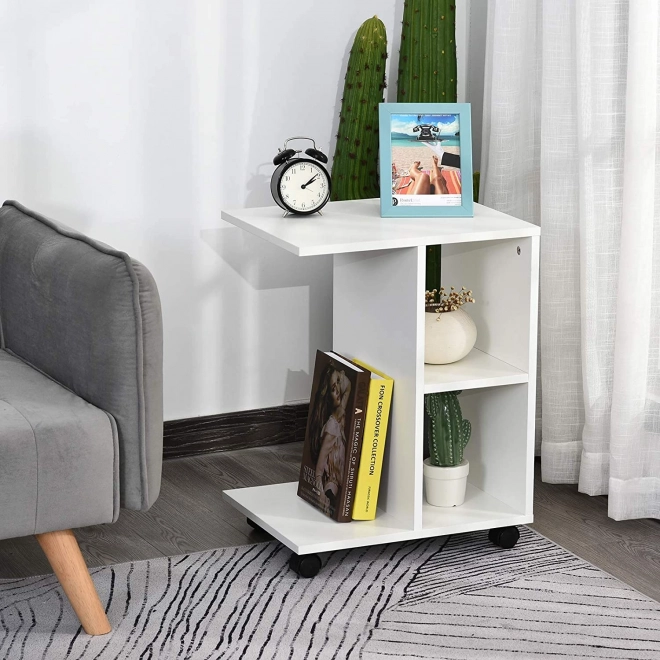 Koffietafel op wielen met organizer