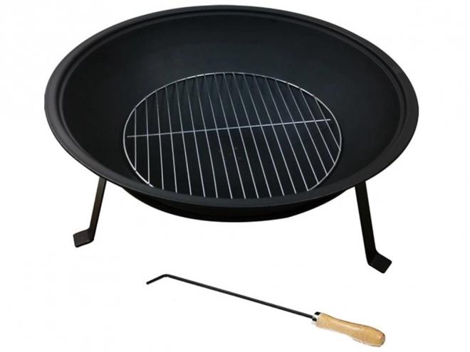 Groot tuinhaard met grill en standaard