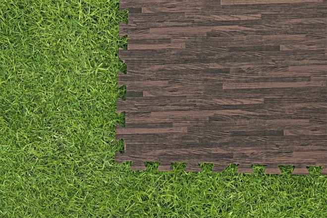 Schuim onderlegger voor tuinzwembad 50 x 50 cm Bestway houtimitatie - 12 stuks