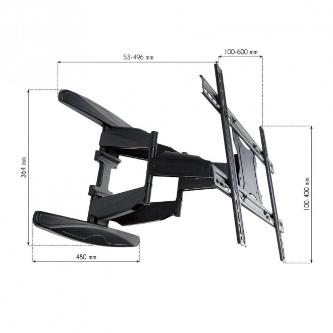 Muurbeugel voor TV LCD/LED 40-80 inch zwart