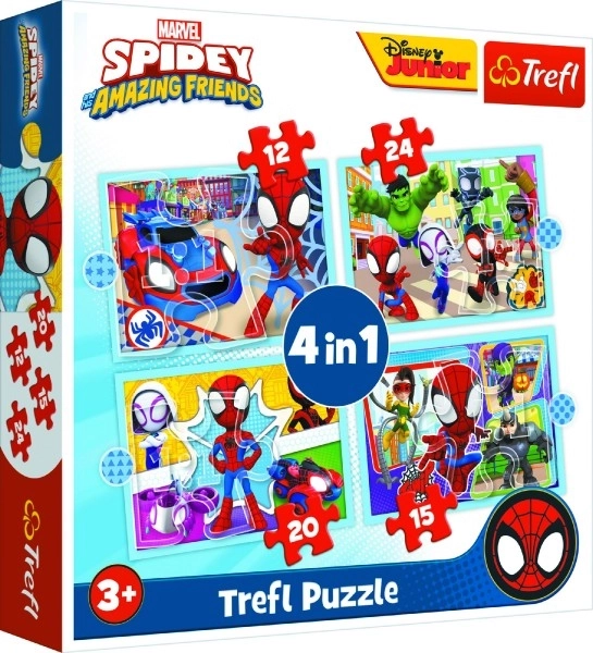 Vier puzzels in één doos