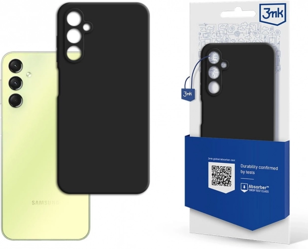Matte hoes 3mk voor Samsung Galaxy A25 5G – zwart