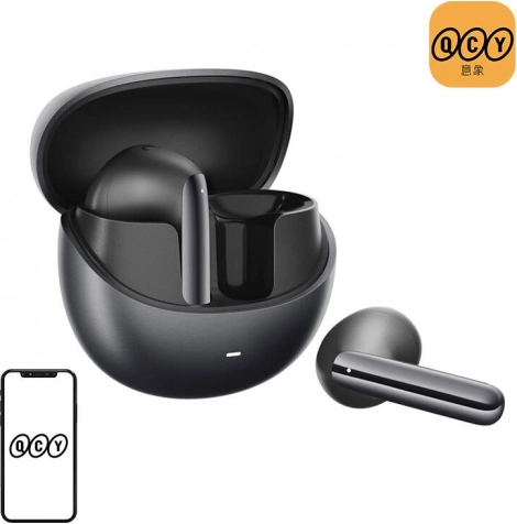 Draadloze oordopjes TWS QCY AilyBuds Pro HT10 met ANC, zwart