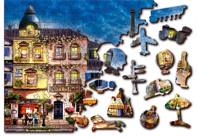 Houten puzzel Ontbijt in Parijs 2v1