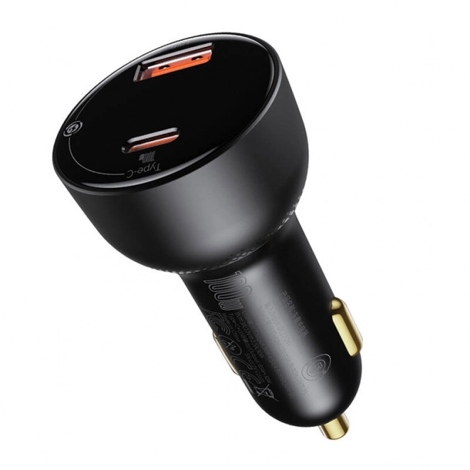 Baseus auto-oplader USB en USB-C 100W zwart