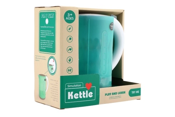 Turquoise waterkoker met geluid- en lichteffecten
