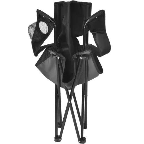 Vouwstoel / fauteuil voor vissen / kamperen - zwart
