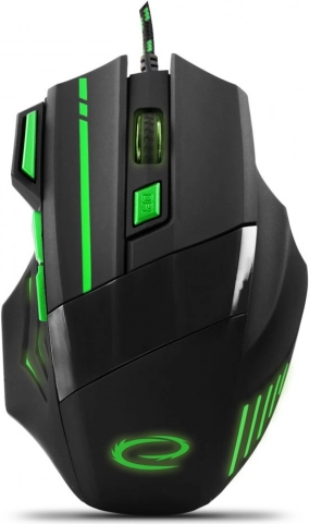 Bedrade optische gamingmuis ESPERANZA, groen, 800–2400 DPI